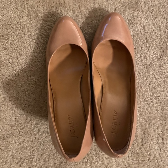 J.Crew Sylvia Patent Wedges in Nude - Picture 6 of 7